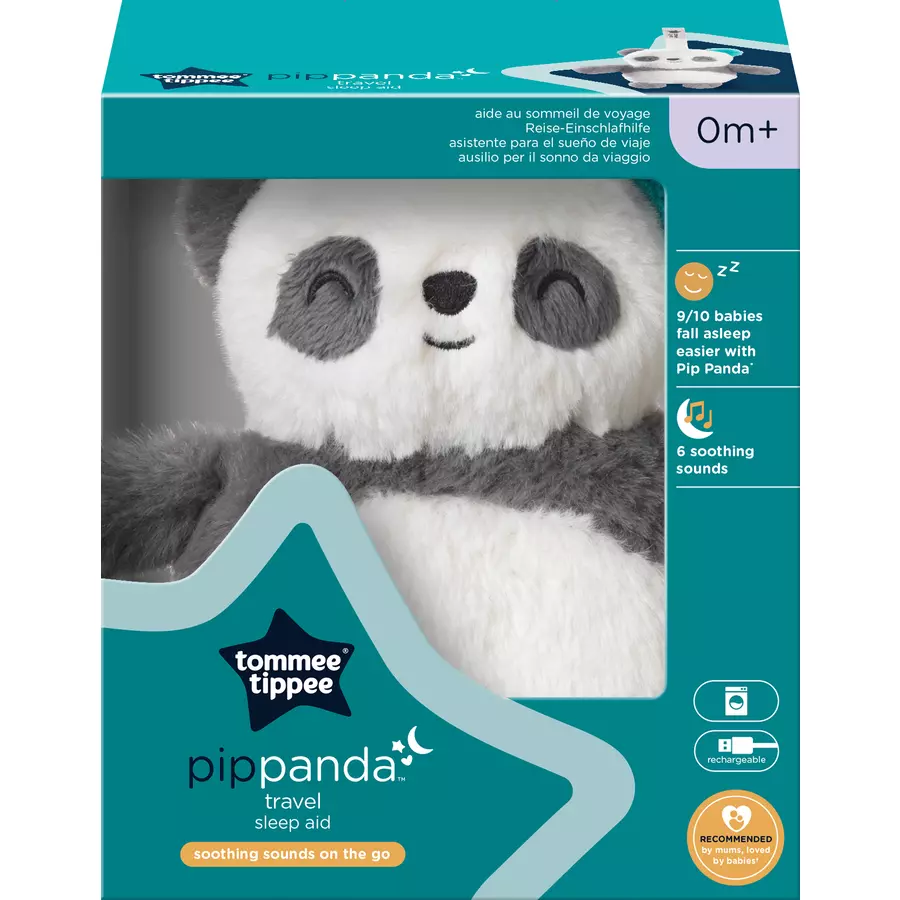 Tommee Tippee Einschlafhilfe Mini-Grofriend wiederaufladbar, Pip der Panda