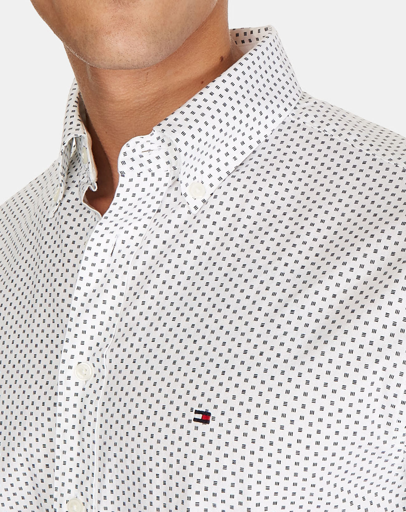 Tommy Hilfiger Chemise regular Oxford mini imprimé blanc/bleu