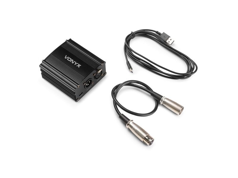 Vonyx DI-Box VDX10 Zuverlässiges, universelles 48-V-Phantomnetzteil