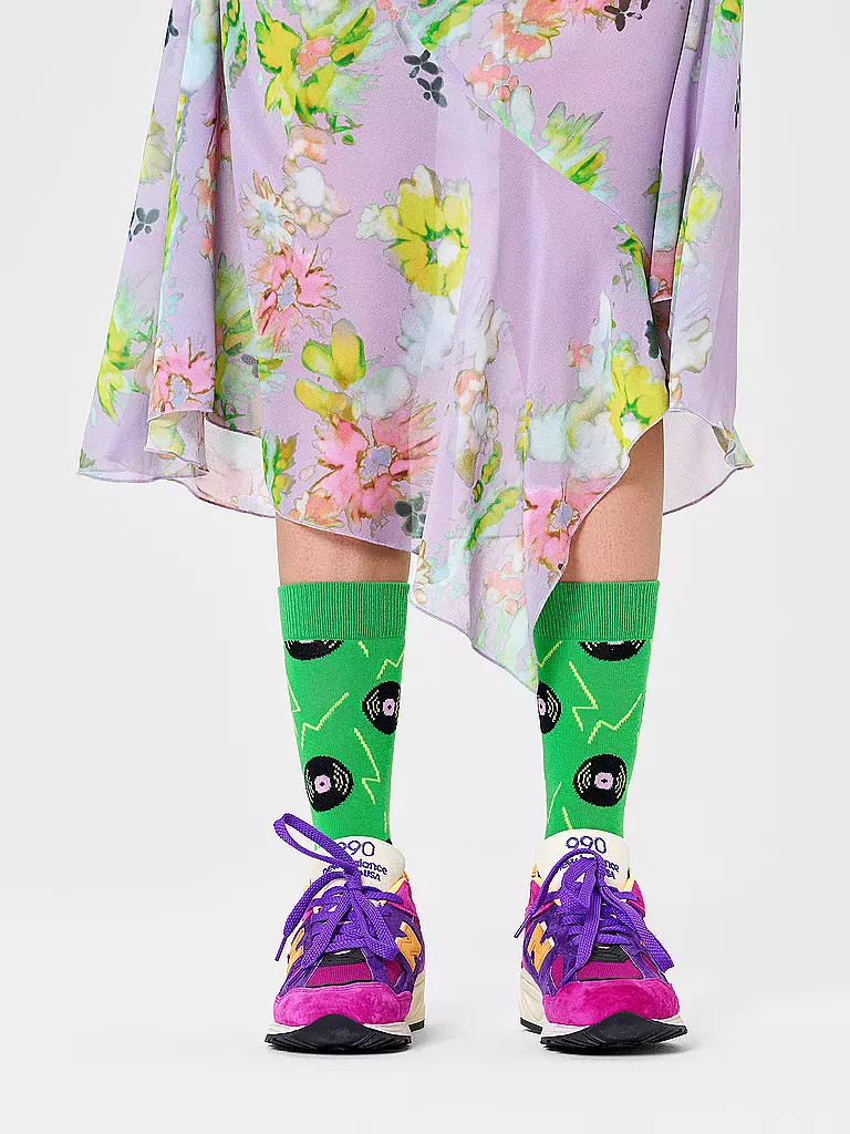 HAPPY SOCKS Damen Socken VINYL GREEN 36-40 green grün