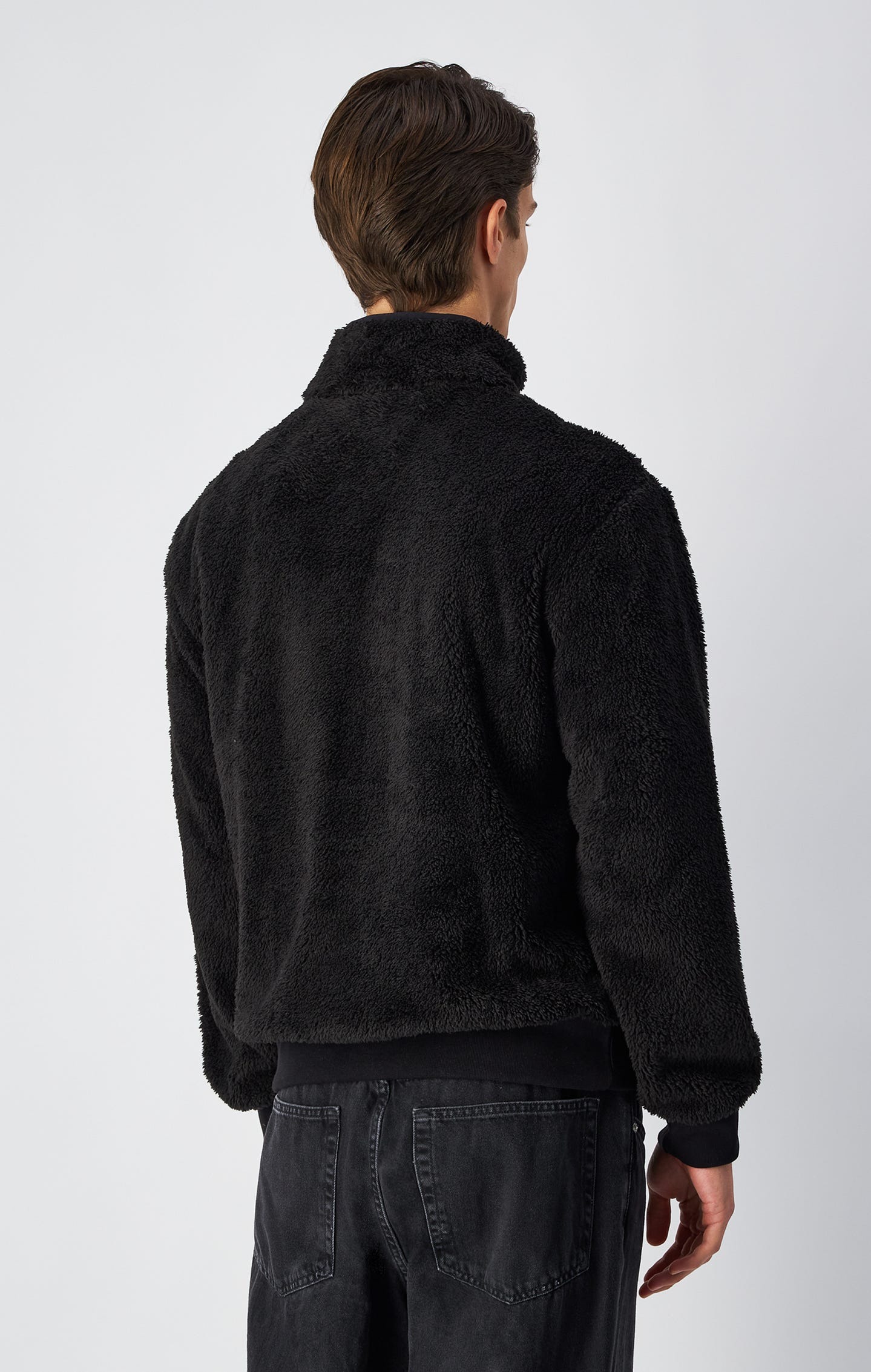 ICONS Half Zip Teddy Fleece Pullover Herre Black Beauty