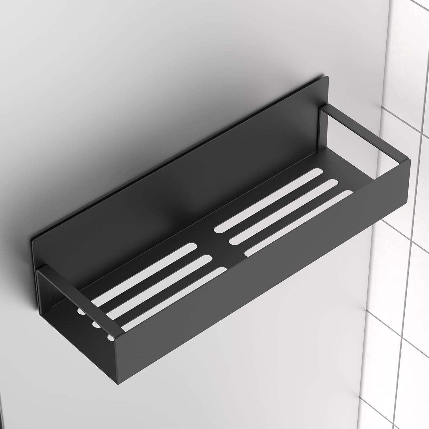 (30x9cm) Magnetische Kühlschrank Halterung Küchen Organizer für Gewürze / Lebensmittel / Dosen / Gläser - Schwarz