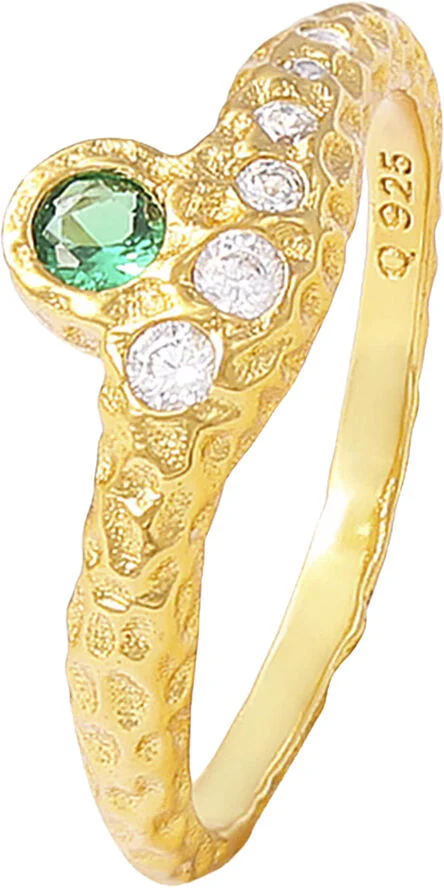 Hultquist Celeste green ring Guld
