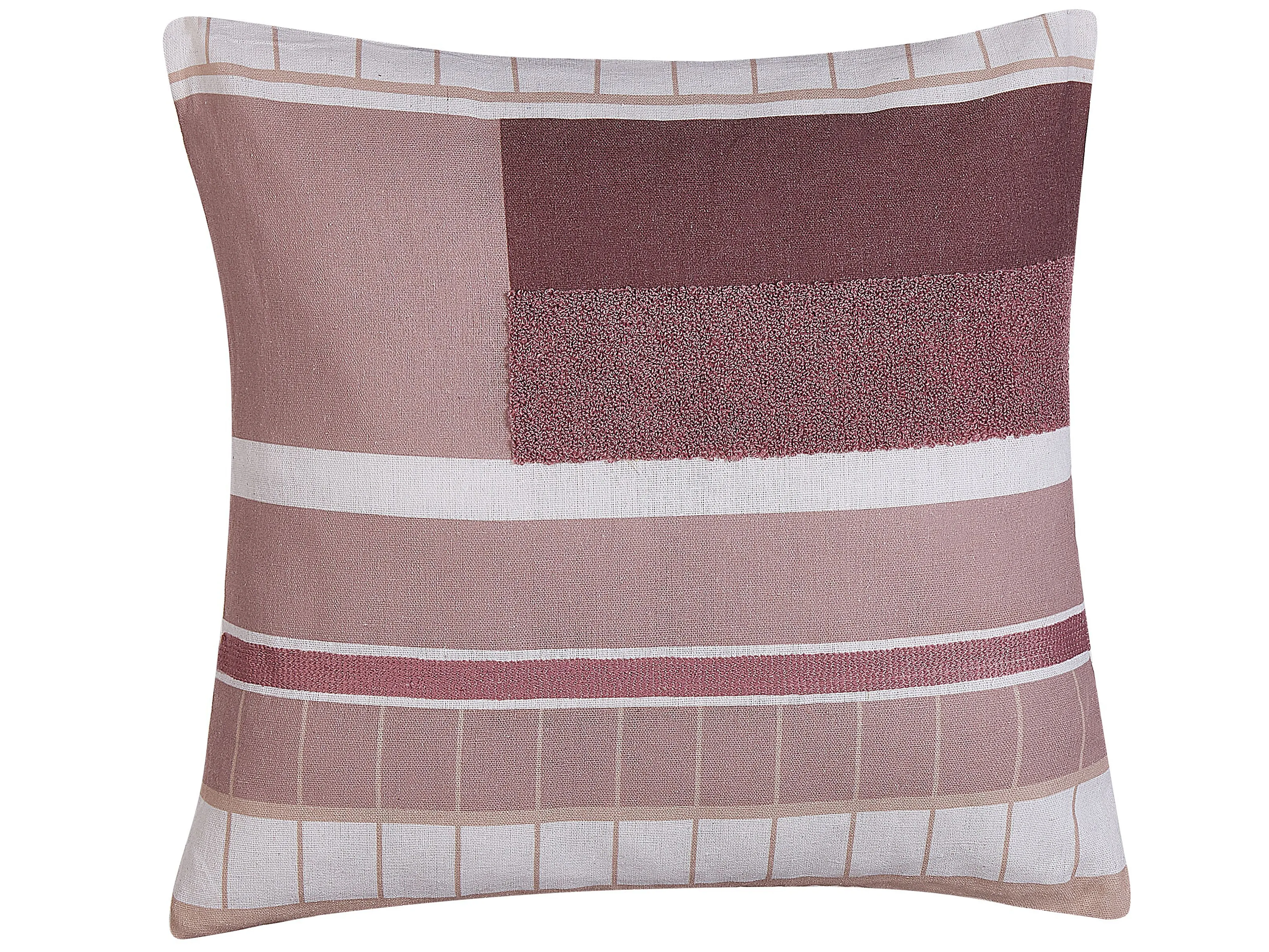 Set van 2 sierkussens ERINUS 45 x 45 cm Rood geometrisch patroon