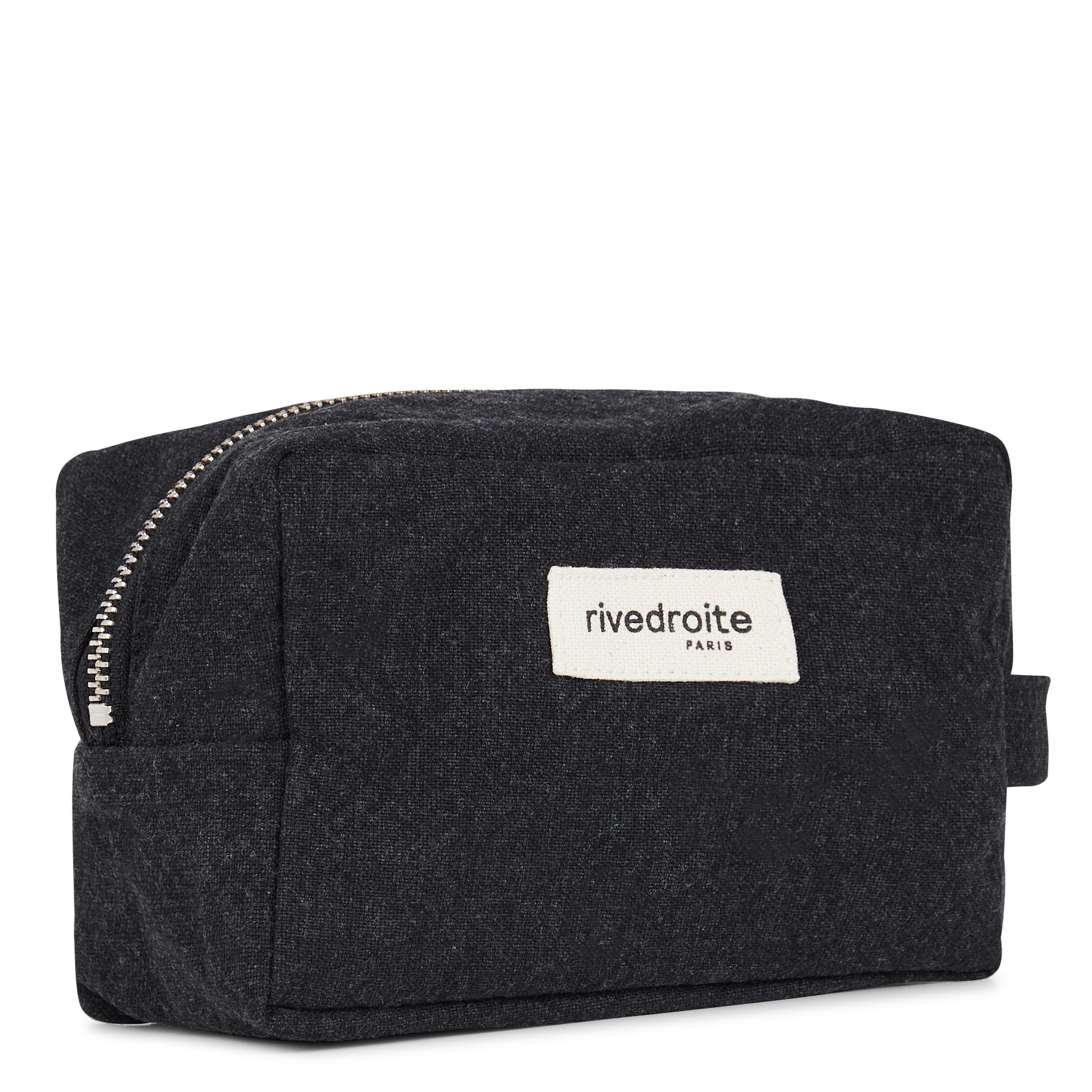 TOURNELLES - Trousse de maquillage imprimée en coton recyclé | Noir