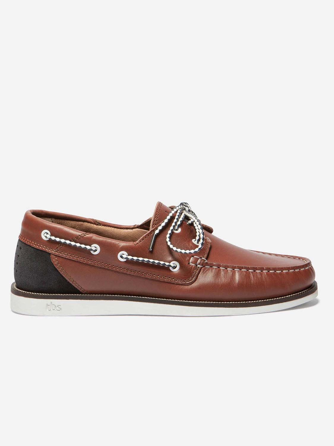 Chaussures Bateau Homme Cuir Terracotta