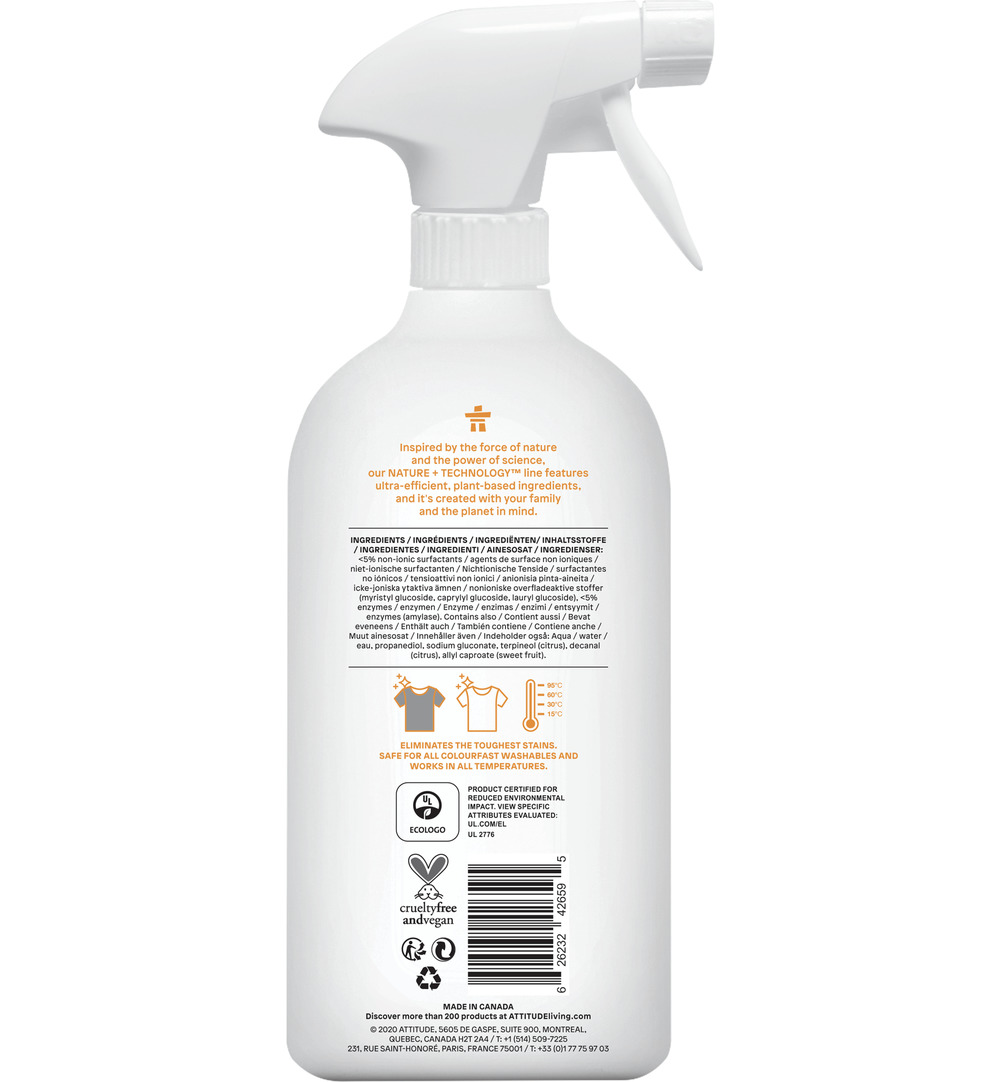 Attitude Nature+ Vlekverwijderaar (800 ml)