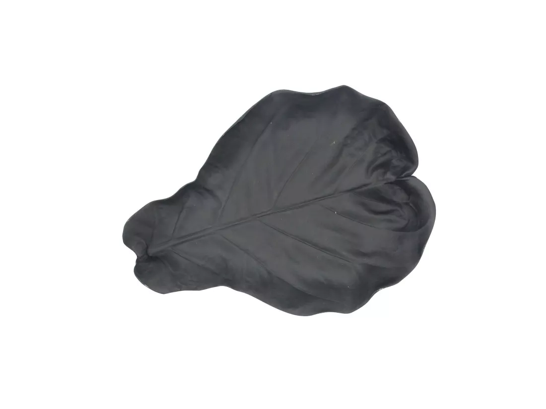 Now's Home - Coupelle Fleur En Resine Noir Mat 27.5x36.5x5.5cm Jungle