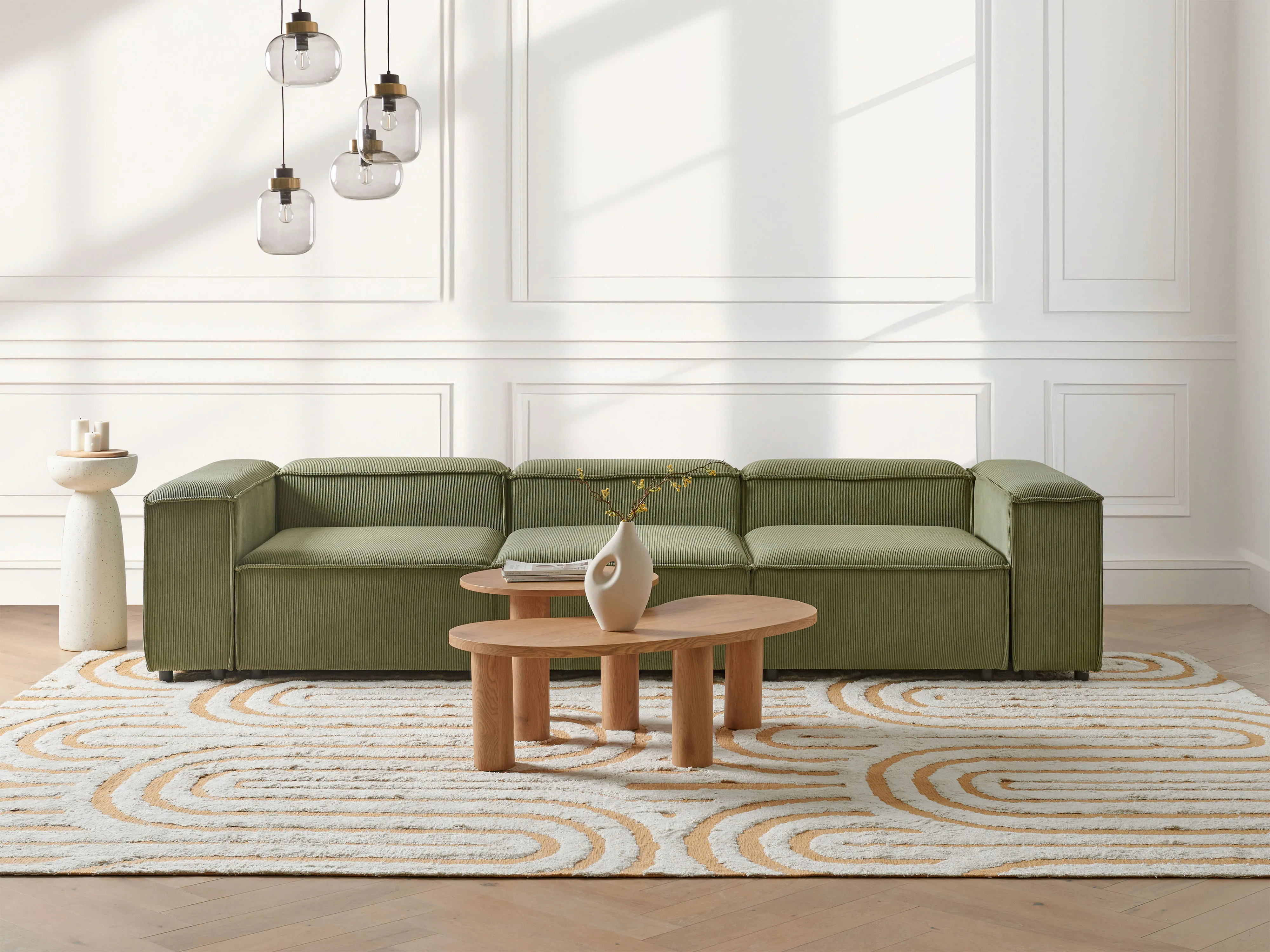 Modulaire bank 3-zits ARDAL Corduroy Groen