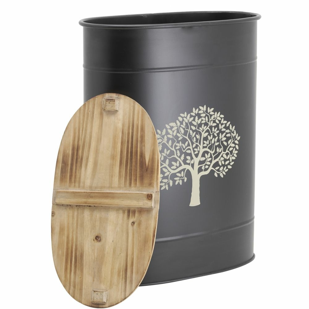 Tabouret et seau à pellets en métal