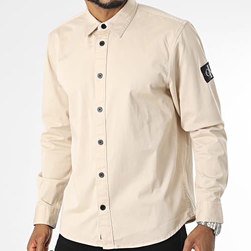 Chemise Manches Longues Monologo Badge Relax 3255 Beige