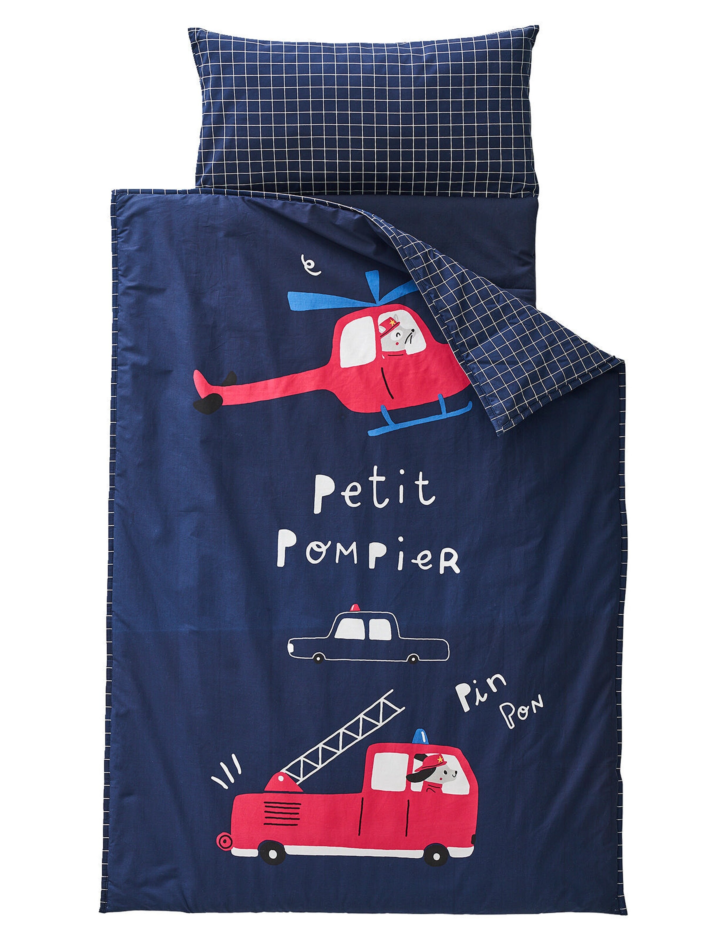 Vertbaudet Kinder Schlafsack MINILI FEUERWEHR marine