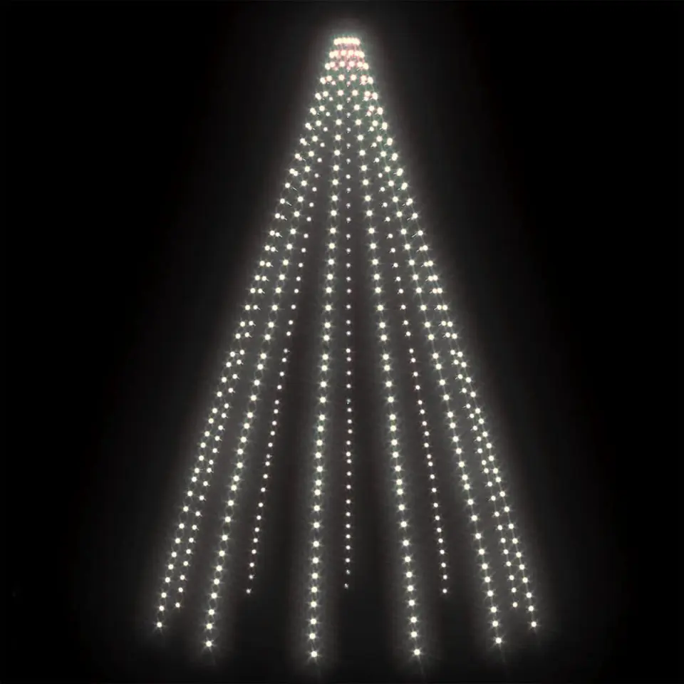 vidaXL - Boomverlichting - Wit - PVC - 500 cm