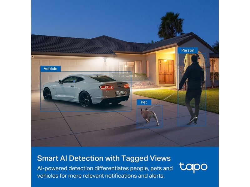 TP-Link Netzwerkkamera Tapo C720 2K QHD Intelligente Flutlichtkamera