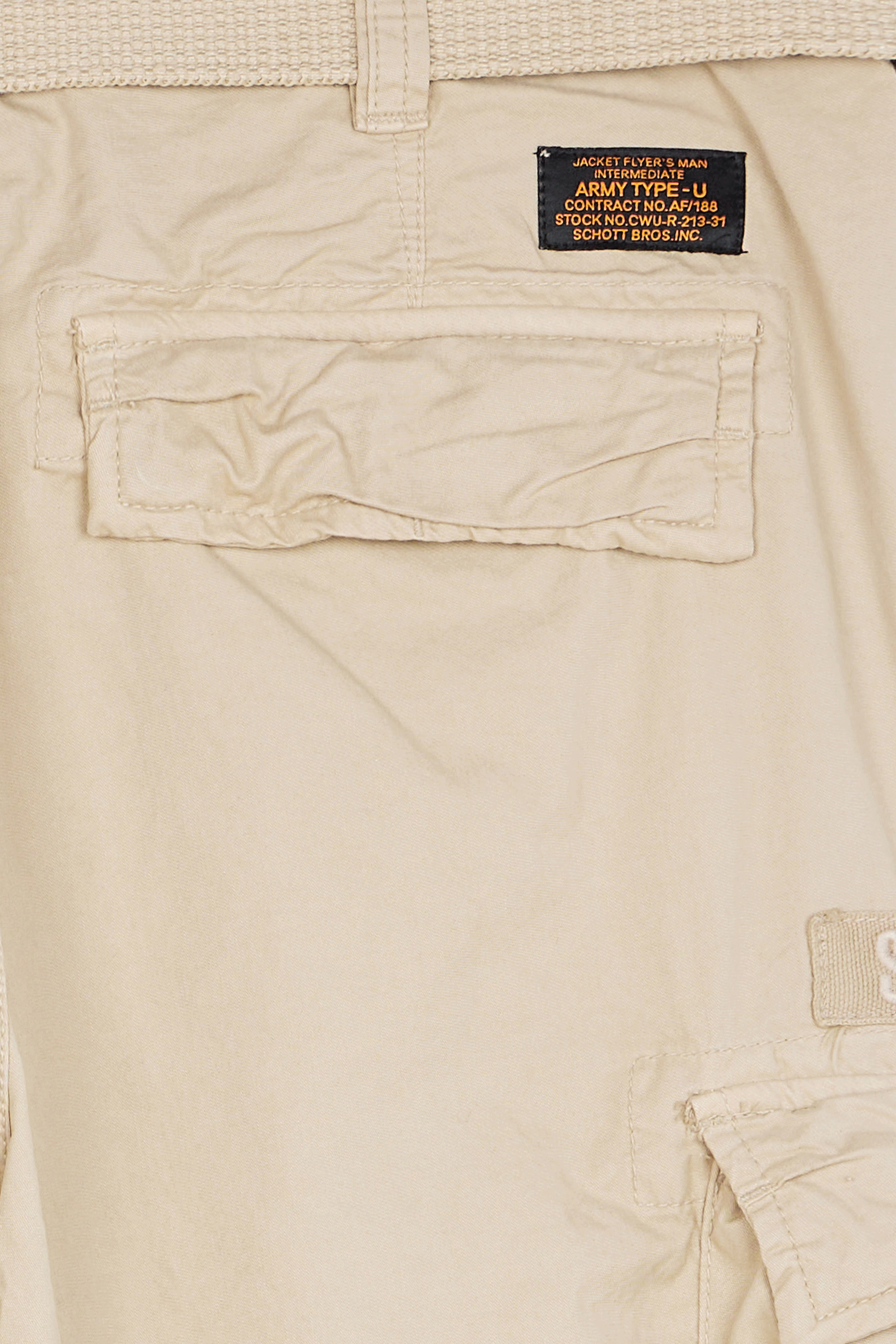 SCHOTT Short PANTALON ARMY CEINTURE SCHOTT Beige
