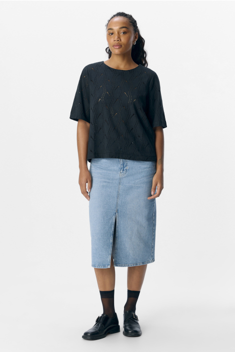 Object zwarte dames t-shirt