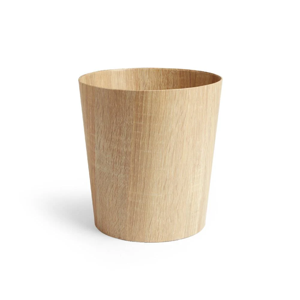 Panière carton et papier imitation bois Ø24xH25cm