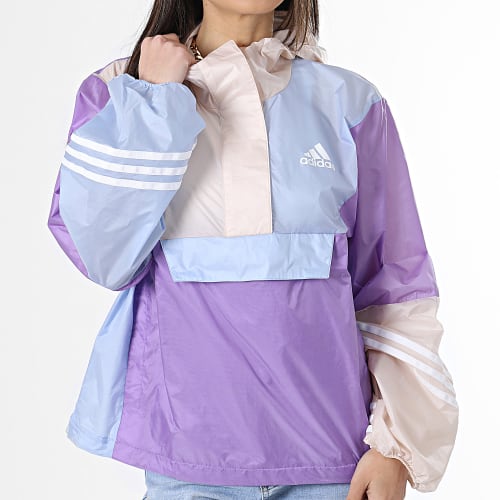 Veste Outdoor Capuche Femme HT8718 Bleu Violet