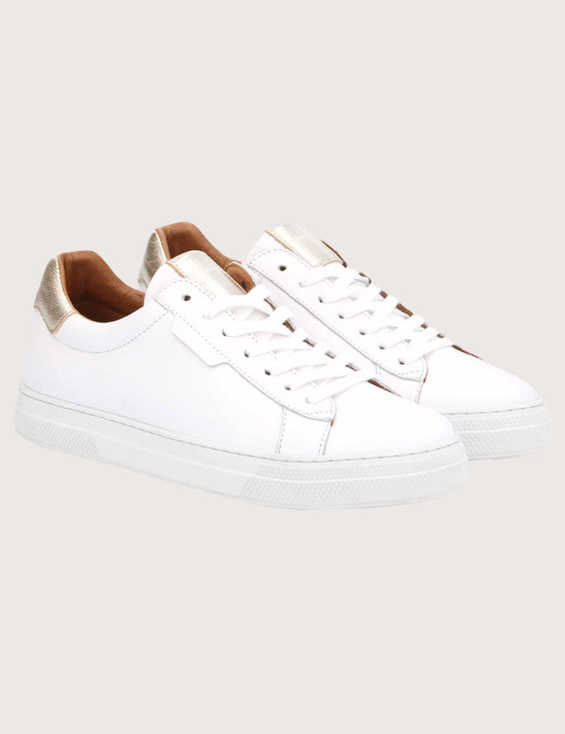 SCHMOOVE BASKETS FEMME SPARK CLAY BLANC CHAMPAGNE