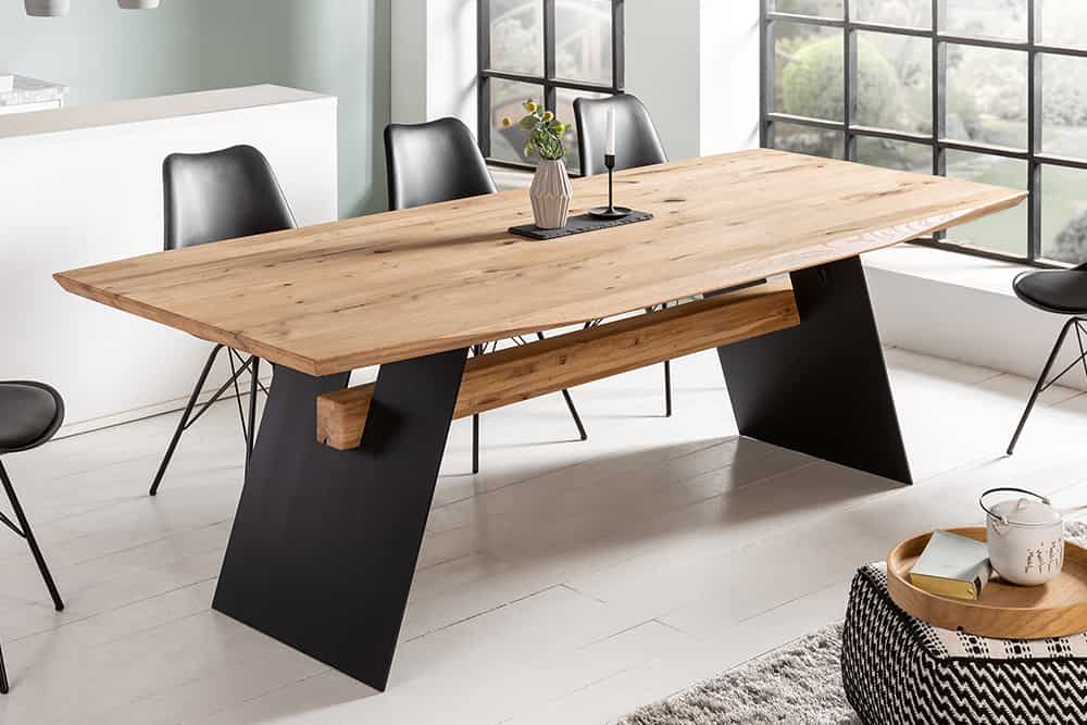 Design Esstisch GRAND OAK 240cm natur Wildeiche Massivholz