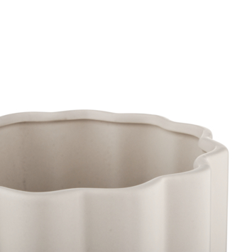 Keramieken pot mat wit 20x20x20.5cm