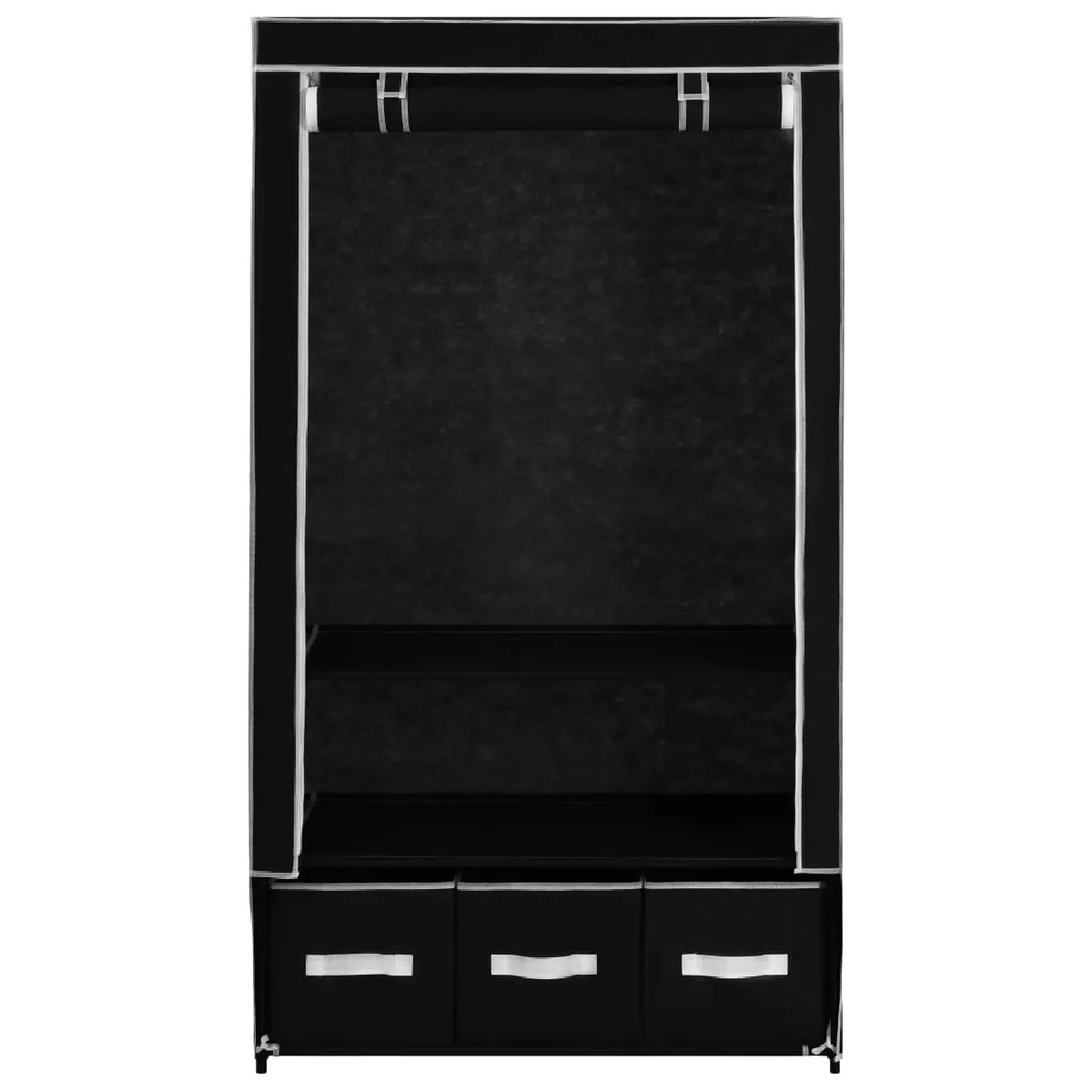 vidaXL Garde-robe Tissu - Noir