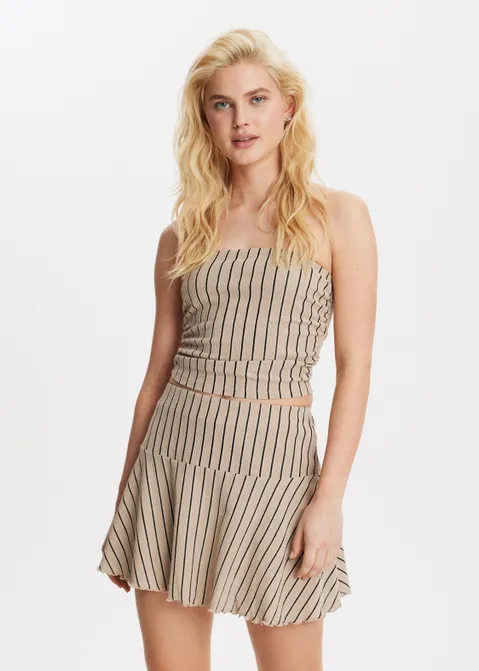 Bandeau top met structuur roze (NUDE)