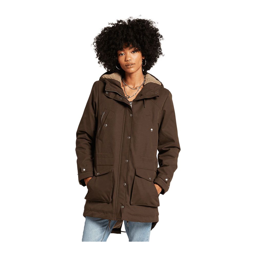 Volcom WALK ON BY 5K - Parka Femme dark brown