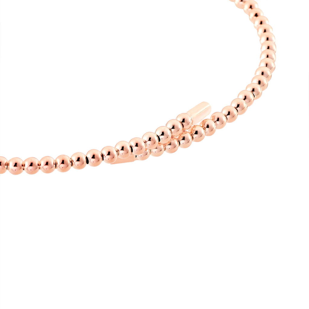 Bracelet Jonc Fuerza Argent Rose Oxyde De Zirconium