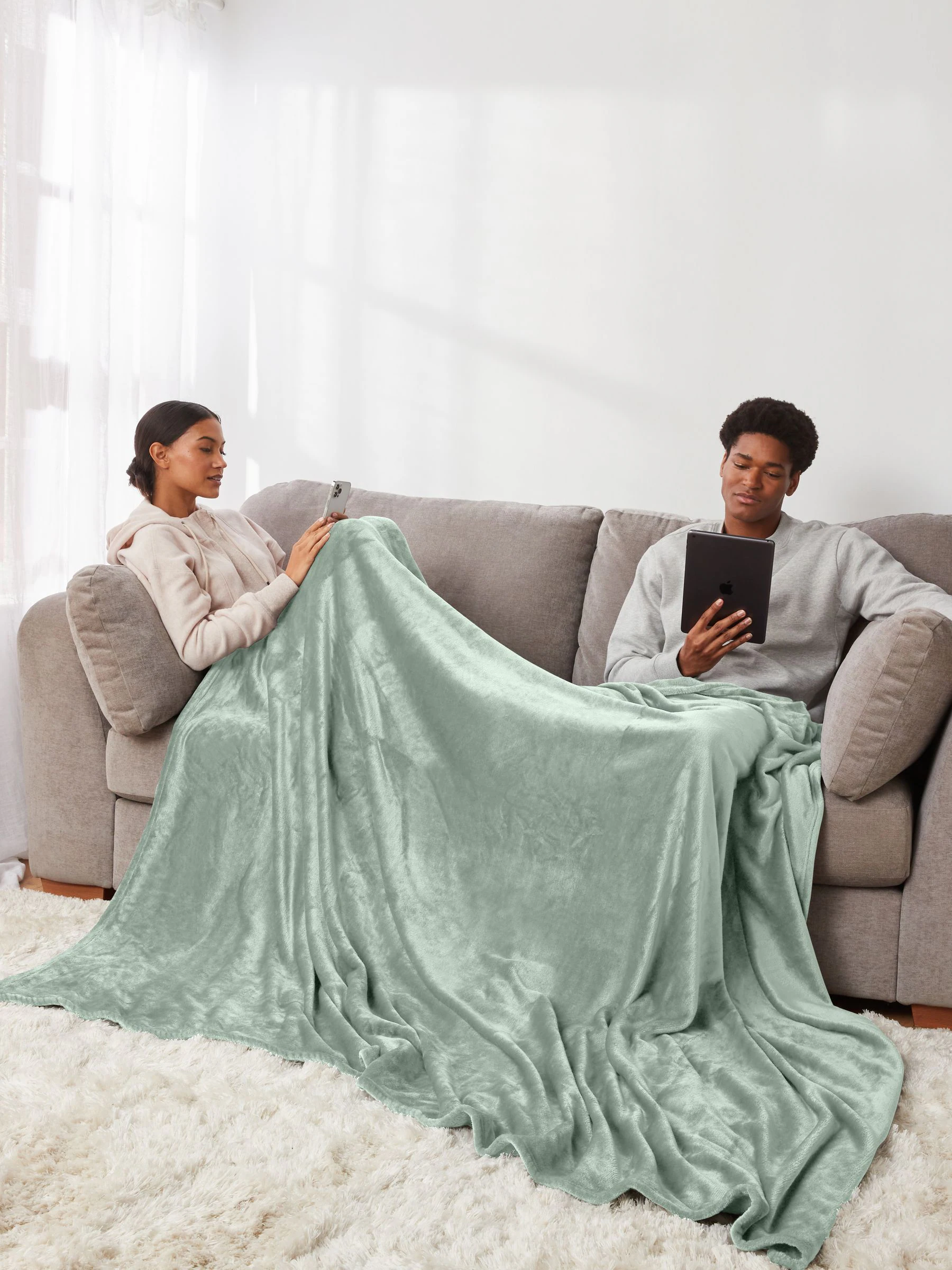 Pluche fleece sprei