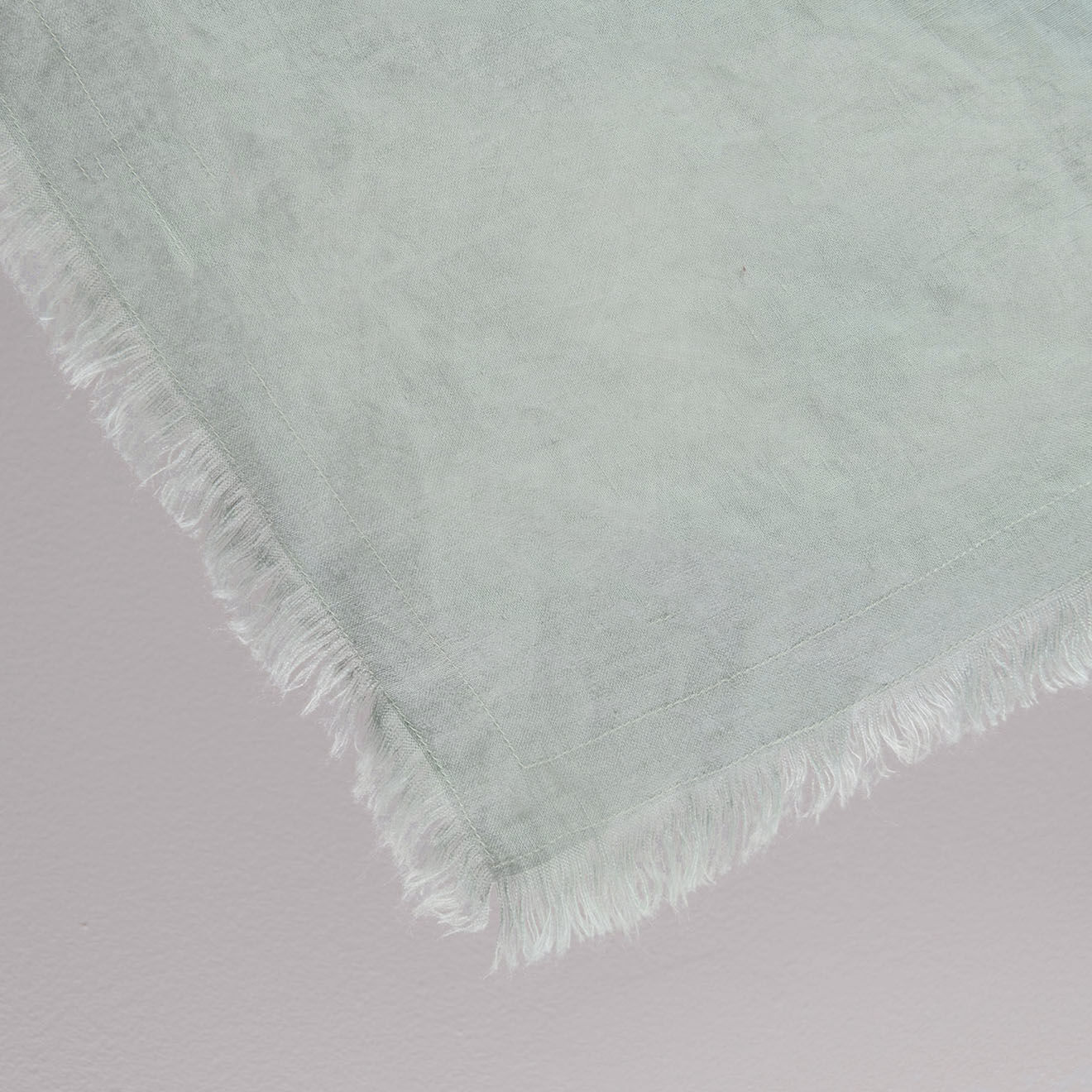 Febronie Couvre-lit 100% Lin frangé Hortense vert amande