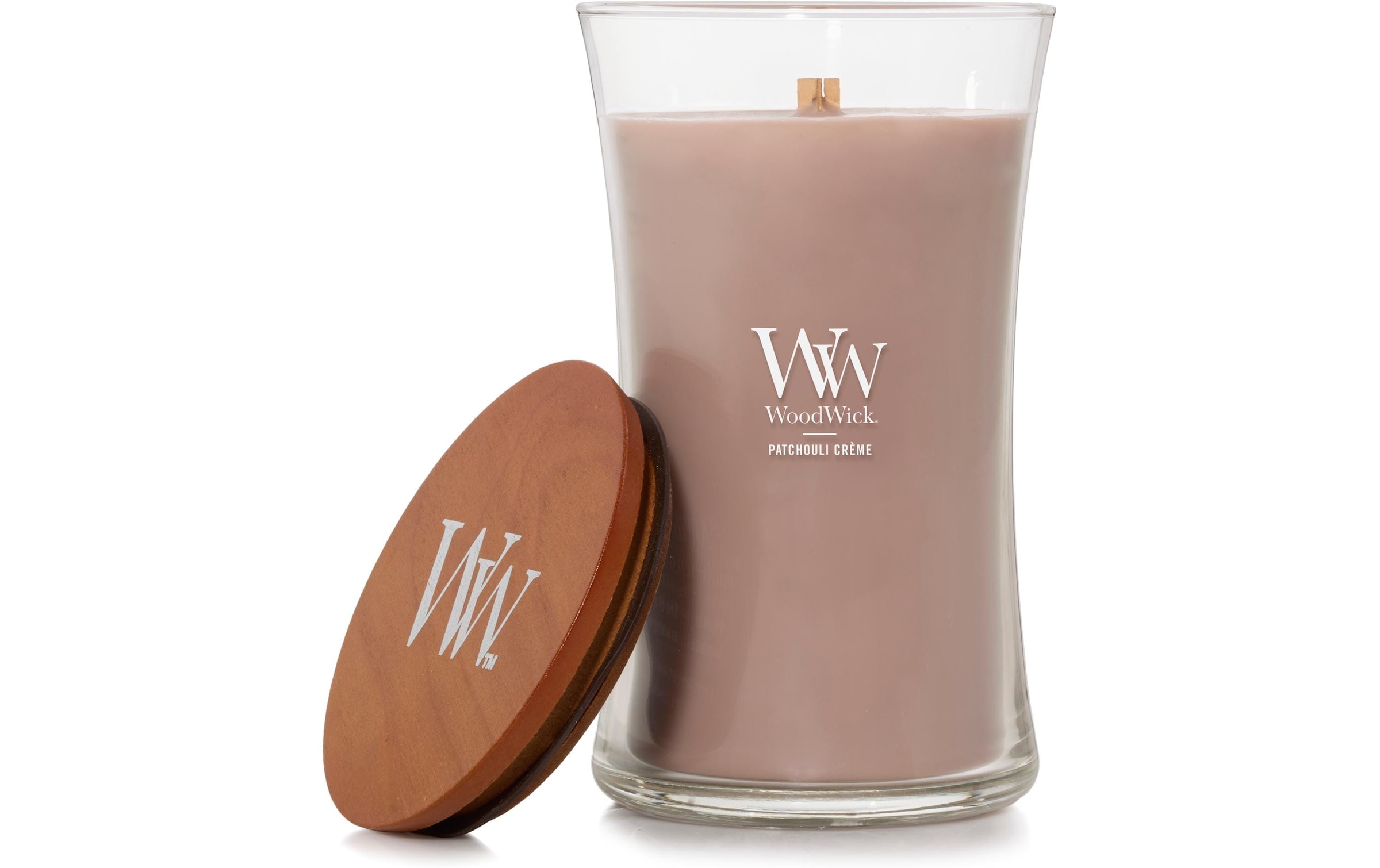 Woodwick Duftkerze »Patchouli Crème Large Jar«