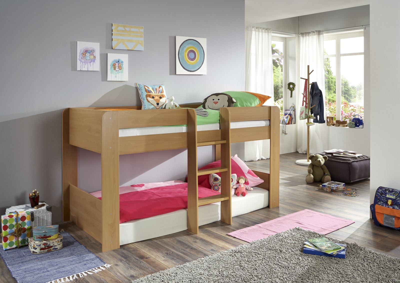 Halbhochbett ANDI - Buche - 90x200 cm