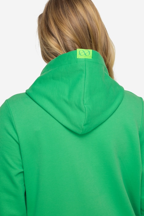 Sweatkleid, Kapuze, Schriftzug, mit recyceltem Polyester