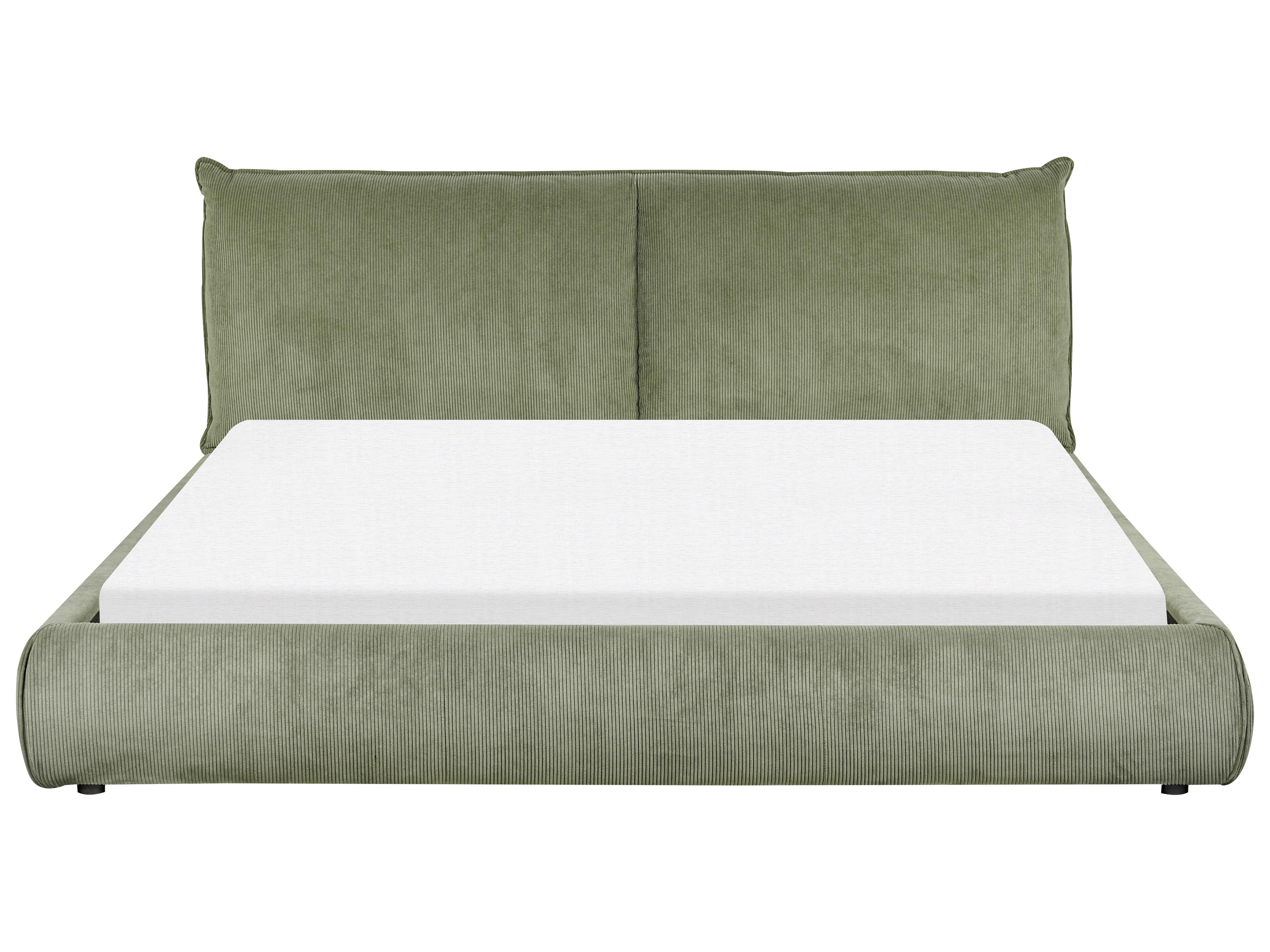 Bed Corduroy VINAY 180 x 200 cm Olijfgroen