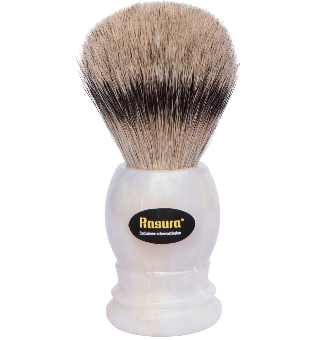 Rasura Scheerkwast silverspits wit (1 stuk)
