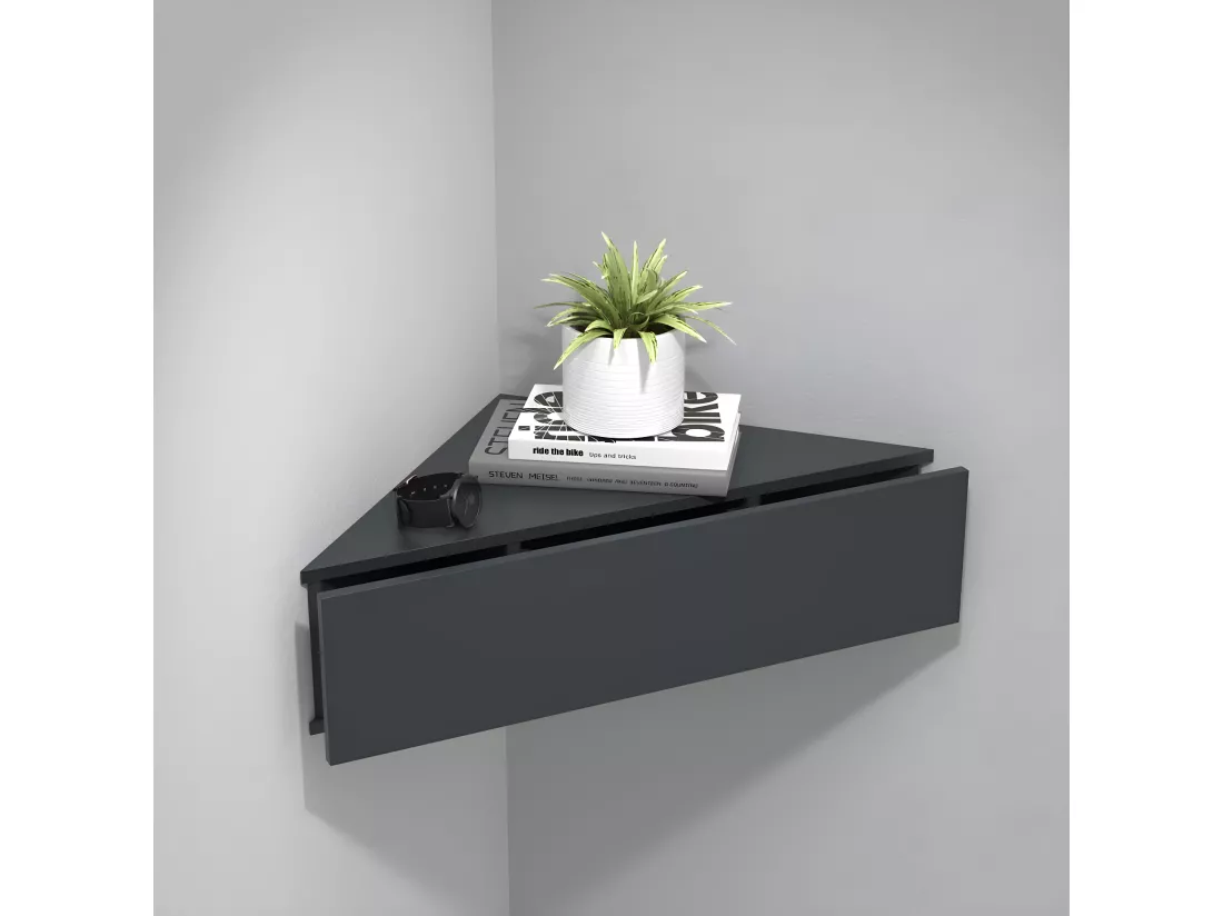 Étagère d'angle murale tiroir table de nuit UsalS