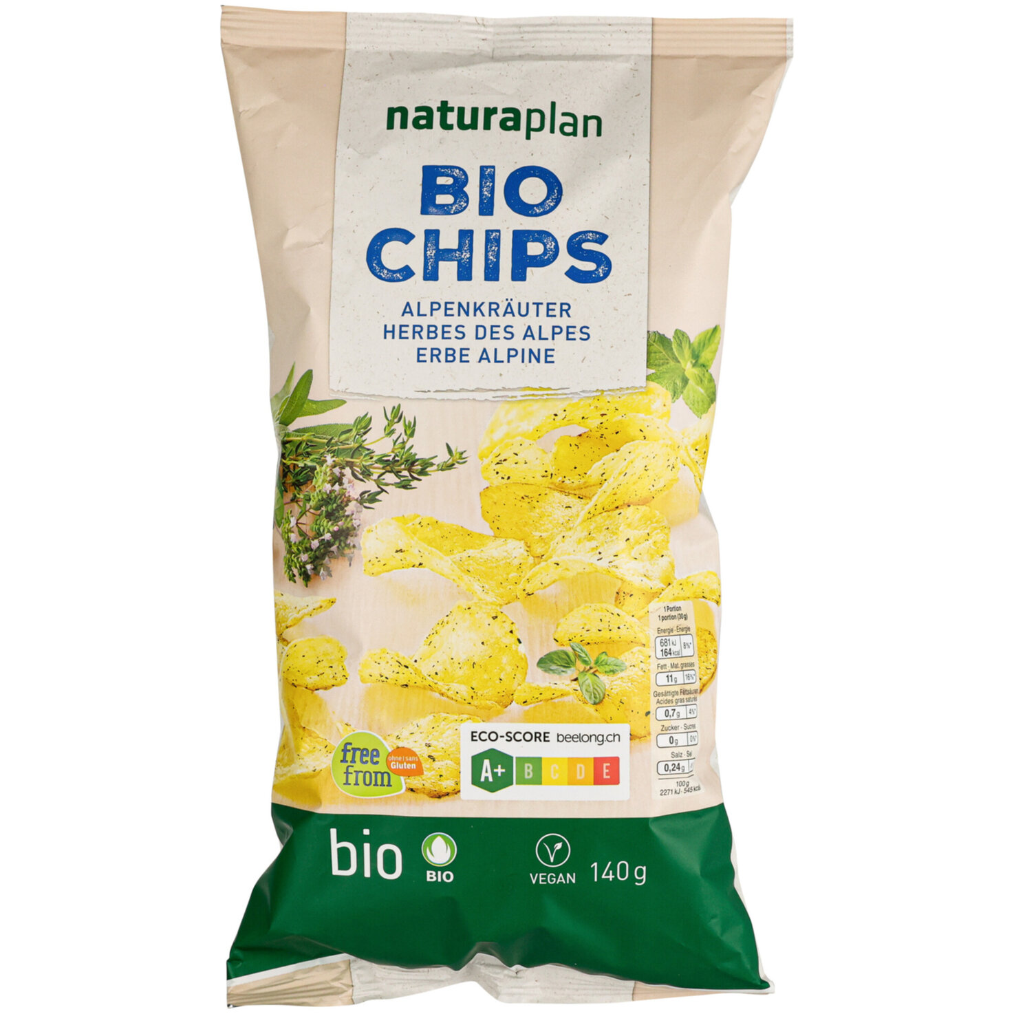 Naturaplan Bio Chips Alpenkräuter