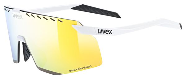 Lunettes Uvex Pace Stage CV Blanc/Verres Jaune Miroir