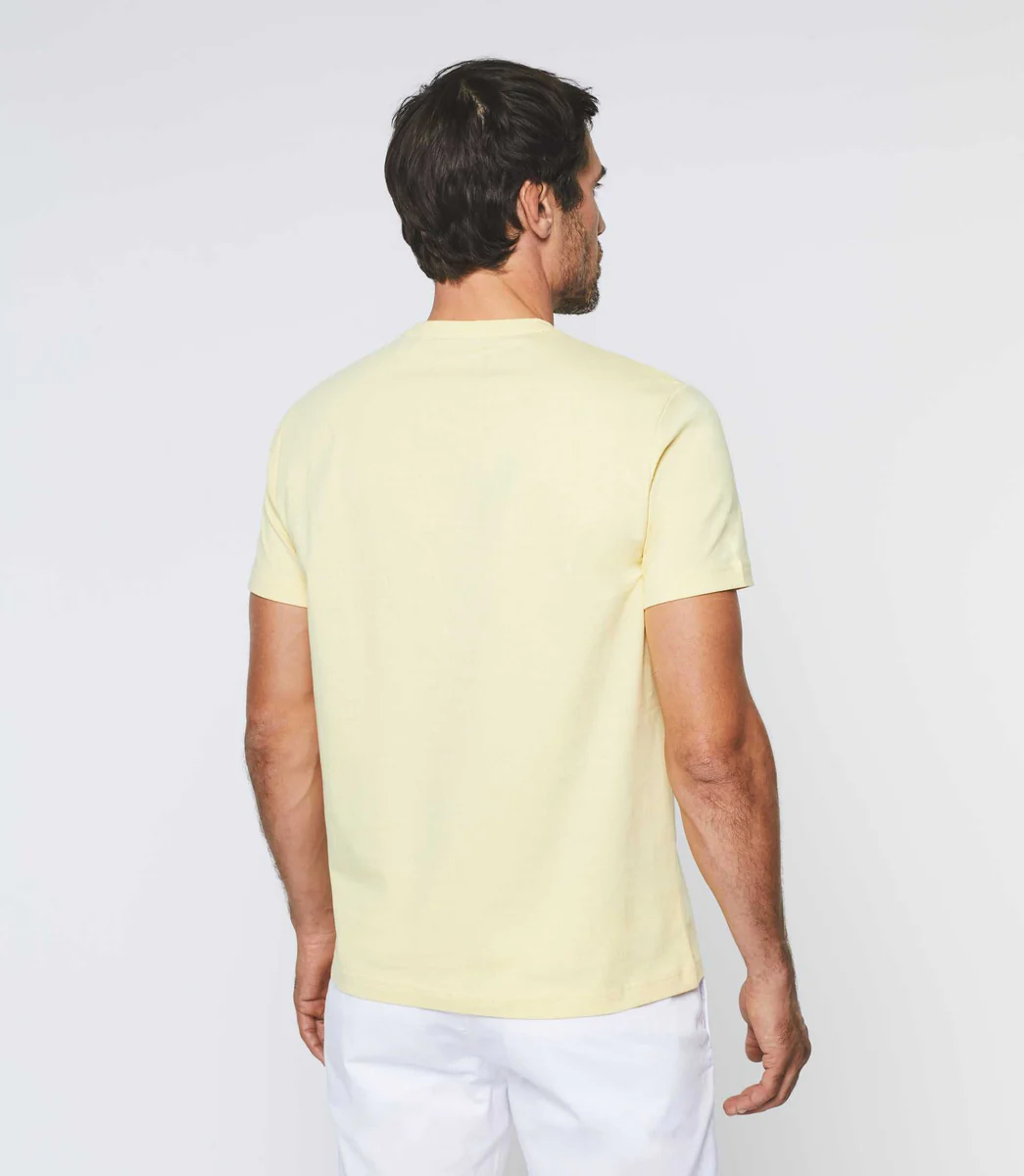 T-shirt col rond jaune 