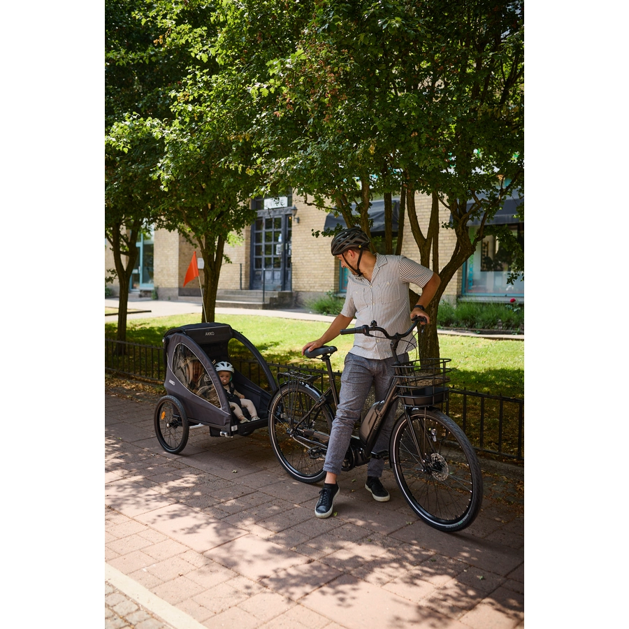 AXKID Kinderfahrradanhänger Grand Tour black