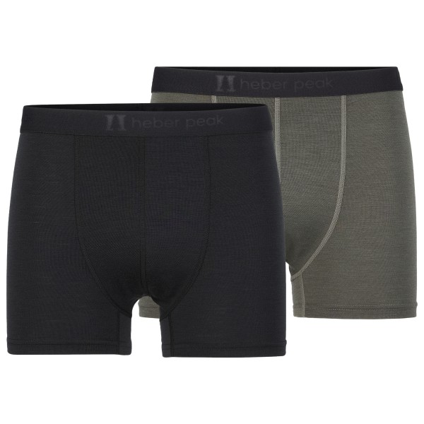 Heber Peak - MerinoMix165 PineconeHe. Boxer 2-Pack - Sous-vêtement mérinos