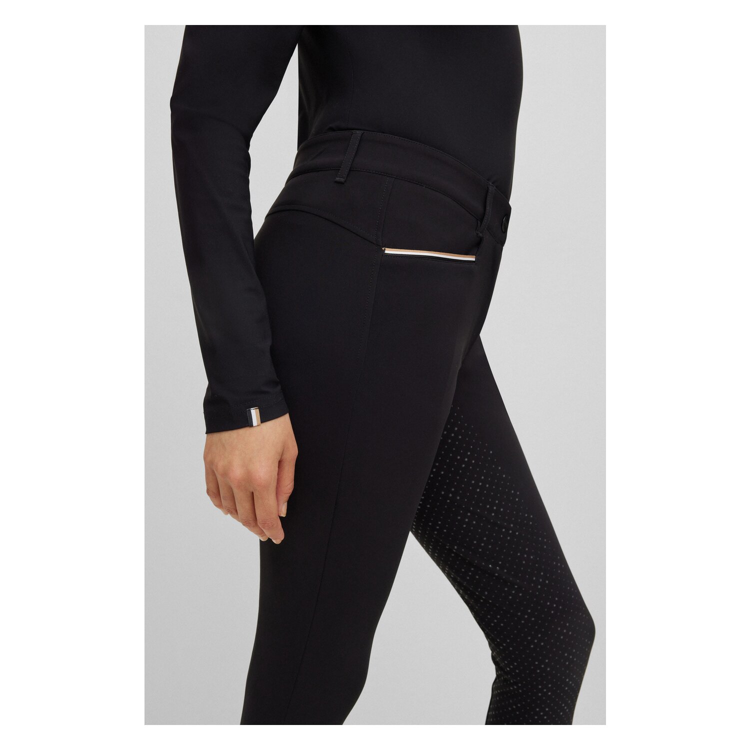 BOSS EQUESTRIAN Grip-Vollbesatz-Reithose Heather - black
