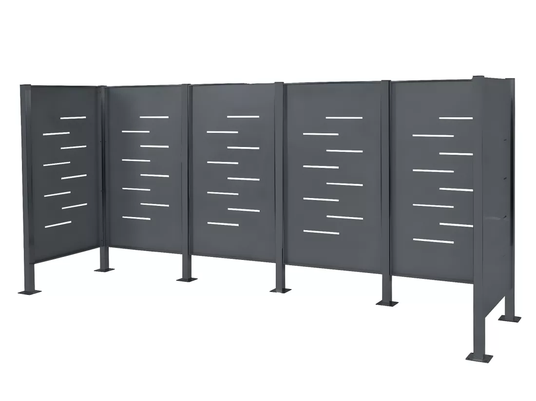 Clôture pour poubelles MCW-J55, anthracite