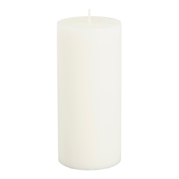 Pilaar kaars stearine wit - h15xd6,8cm