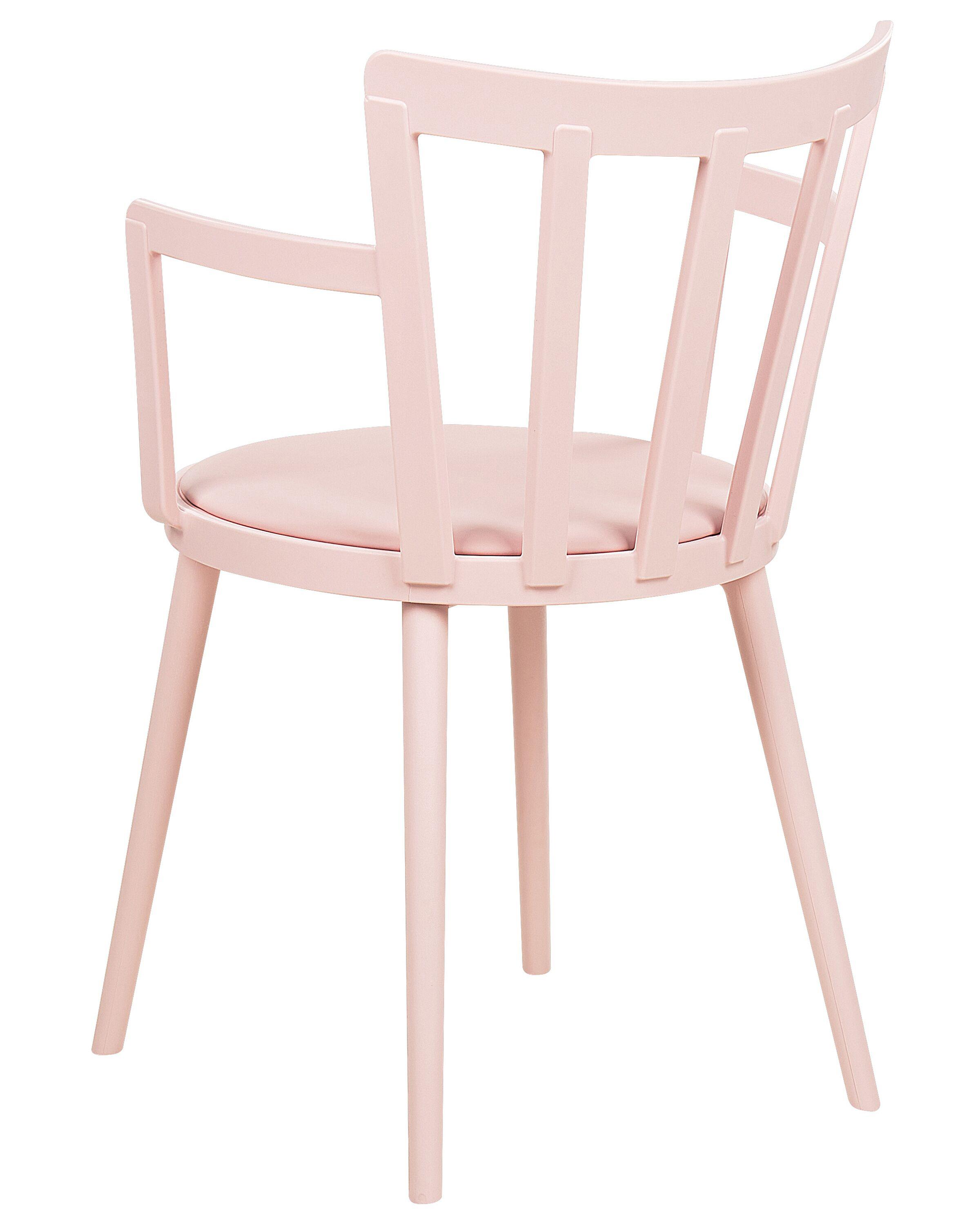 Set van 4 eetkamerstoelen MORILL Pastelroze