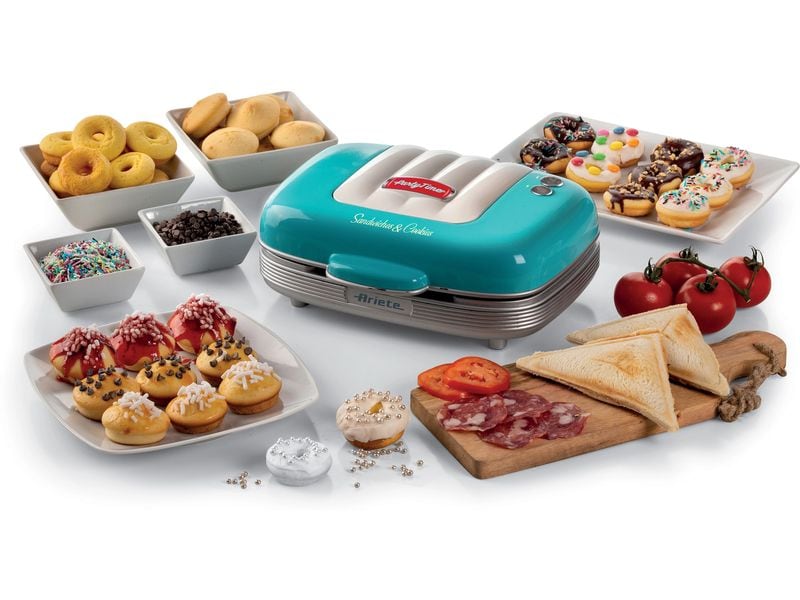 Ariete Multifunktionsgrill Party Time ARI-1972-BL 700 W, Bl Sandwich- und Keksmaschine