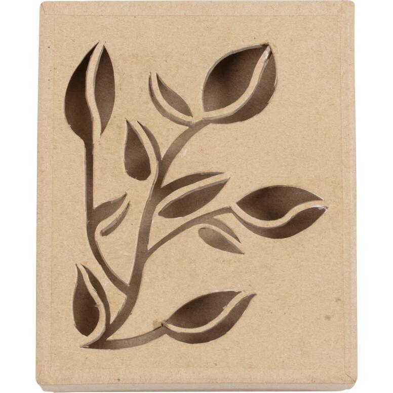 Boîte végétale rectangle 15x12x3cm - Kraft