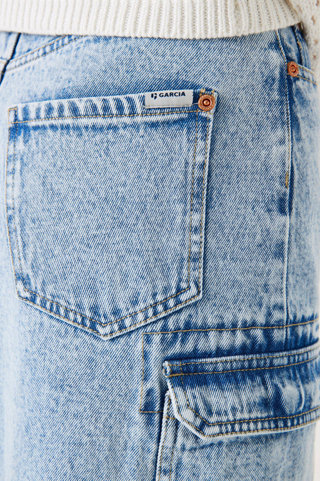Garcia denim spijkerrok light blue denim