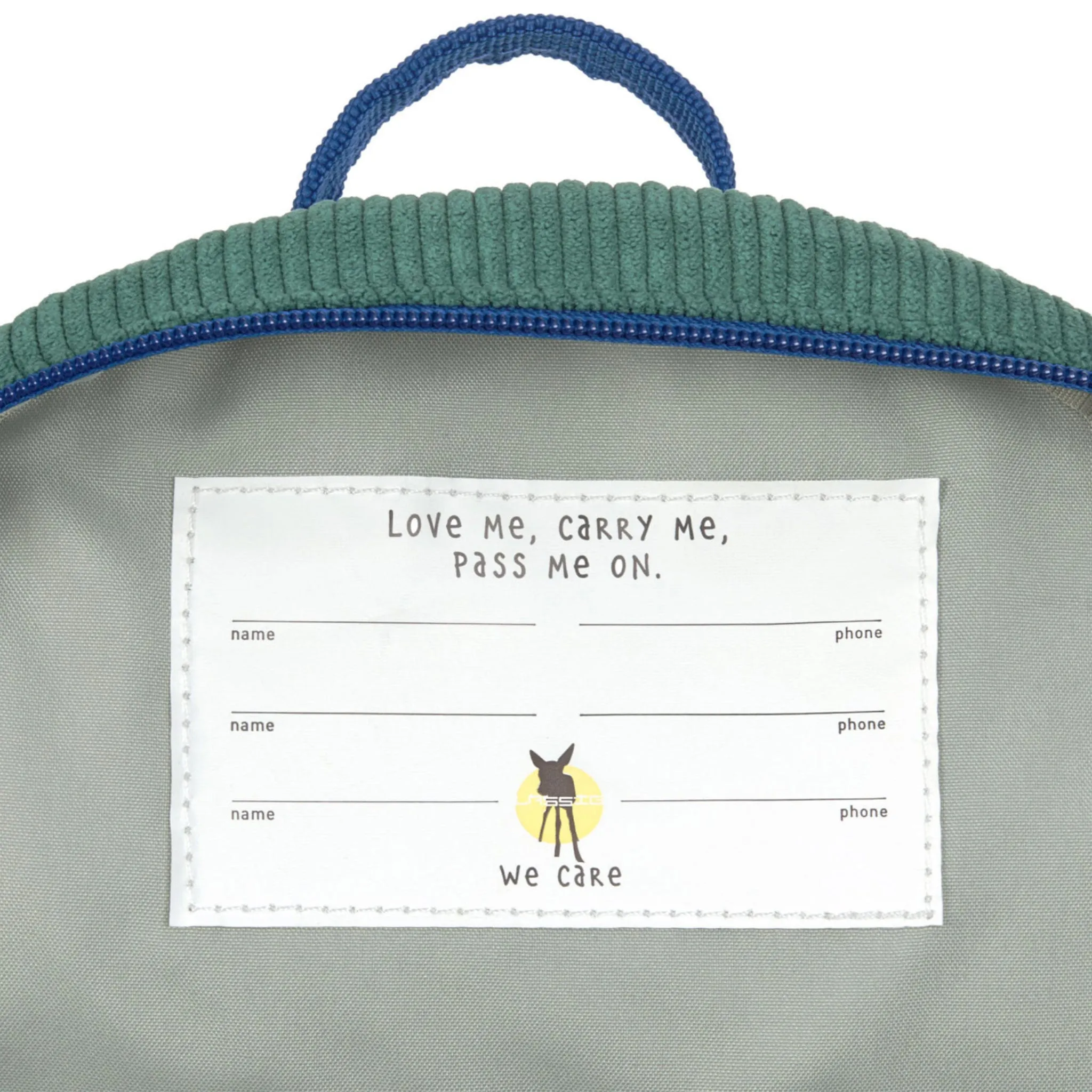 Lassig Sac À Dos Velours - Little Gang Fun vert